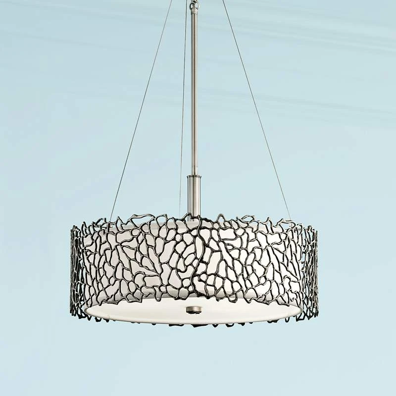 Kichler Silver Coral 18 1/4" Wide Classic Pewter Pendant 1 Kichler Silver Coral 18 1/4" Wide Classic Pewter Pendant