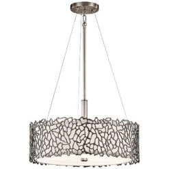 Kichler Silver Coral 18 1/4" Wide Classic Pewter Pendant 5 Kichler Silver Coral 18 1/4" Wide Classic Pewter Pendant -Modern Lamp Shop kichler silver coral 18 and one quarter inch wide classic pewter pendant 6p614views1