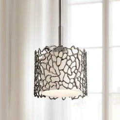 Kichler Silver Coral 7 1/4" Wide Classic Pewter Mini Pendant