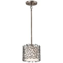 Kichler Silver Coral 7 1/4" Wide Classic Pewter Mini Pendant -Modern Lamp Shop kichler silver coral 7 and one quarter inch wide classic pewter mini pendant 6p617views1