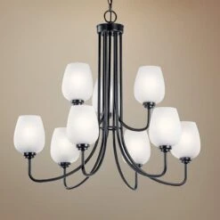 Kichler Valserrano 31 3/4" Wide Black 9-Light Chandelier