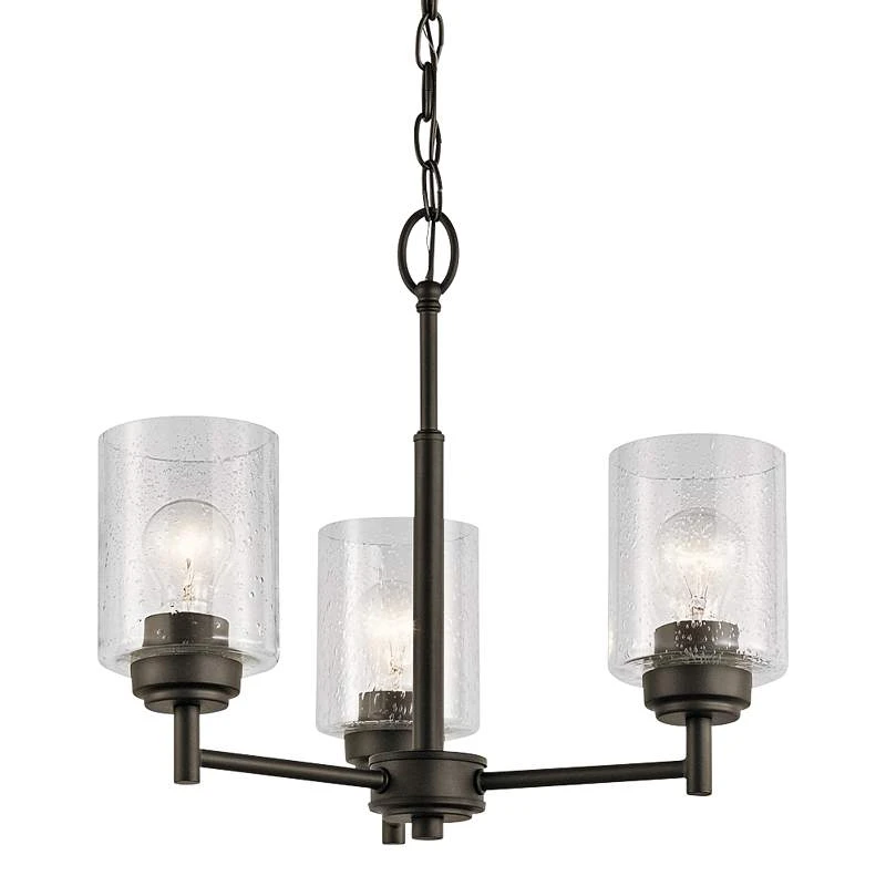 Kichler Winslow 18" Wide Oiled Bronze 3-Light Chandelier 1 Kichler Winslow 18" Wide Oiled Bronze 3-Light Chandelier