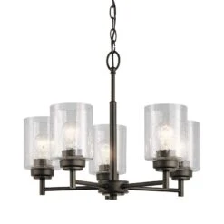 Kichler Winslow 19 3/4" Wide Oiled Bronze 5-Light Chandelier