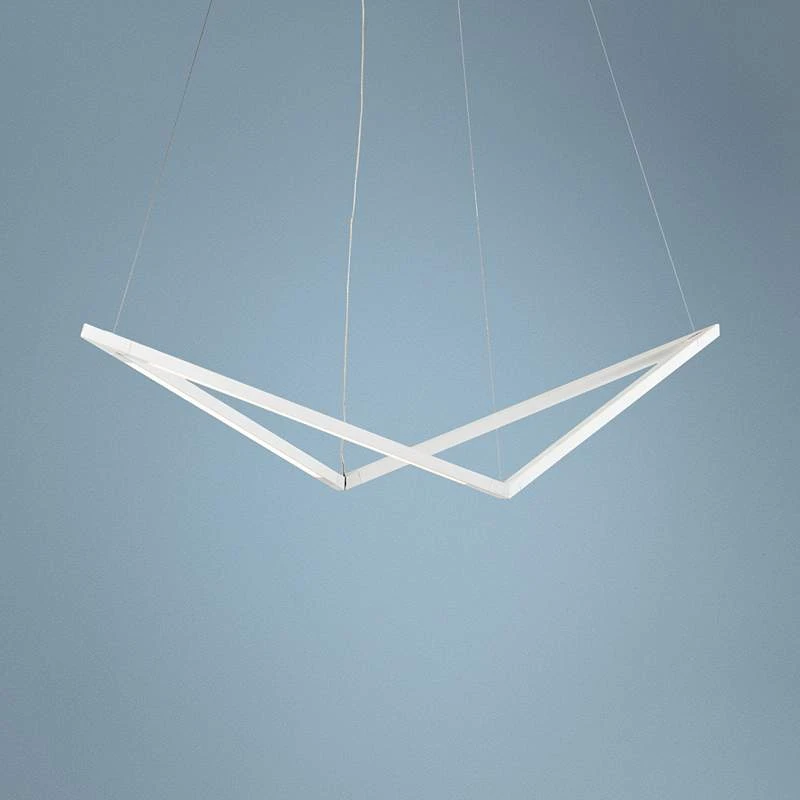 Koncept Z-Bar Bird 34" Wide Matte White LED Pendant Light 1 Koncept Z-Bar Bird 34" Wide Matte White LED Pendant Light
