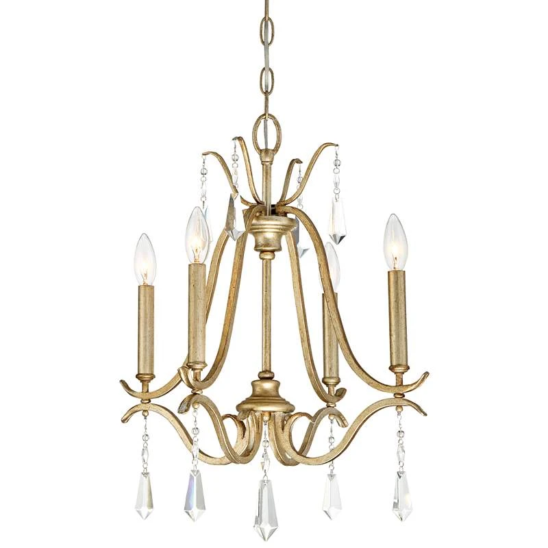 Laurel Estate 18" Wide Brio Gold 4-Light Mini Chandelier 2 Laurel Estate 18" Wide Brio Gold 4-Light Mini Chandelier - Image 2