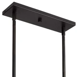 Laya 38 3/4"W Bronze W/ Wood Kitchen Island Light Chandelier -Modern Lamp Shop laya 38 and three quarter inchw bronze w wood kitchen island light chandelier 71d72views3