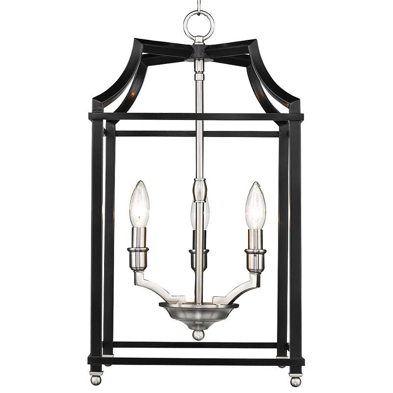 Golden Lighting Leighton 11 3/4" Wide Pewter And Black 3-Light Mini Pendant 2 Golden Lighting Leighton 11 3/4" Wide Pewter And Black 3-Light Mini Pendant - Image 2