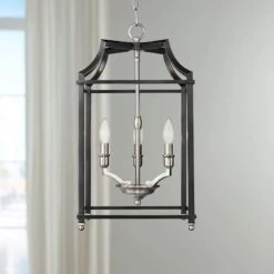 Golden Lighting Leighton 11 3/4" Wide Pewter And Black 3-Light Mini Pendant