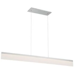 Level 48"W Brushed Aluminum LED Kitchen Island Light Pendant