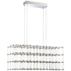 Linwood 30 3/4" Wide Chrome 128-Light LED Cage Chandelier