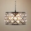 Madison 16" Wide Crystal Polished Nickel Pendant Light