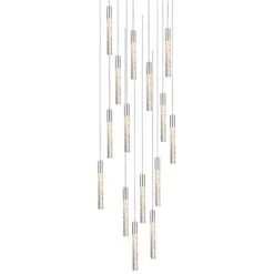 Magic 23"W Polished Nickel 15-Light LED Multi Light Pendant