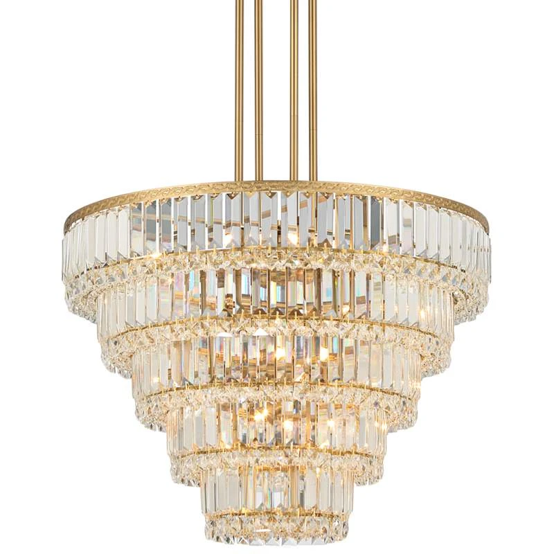 Magnificence 23 3/4" Wide Soft Gold Crystal Pendant Light 2 Magnificence 23 3/4" Wide Soft Gold Crystal Pendant Light - Image 2