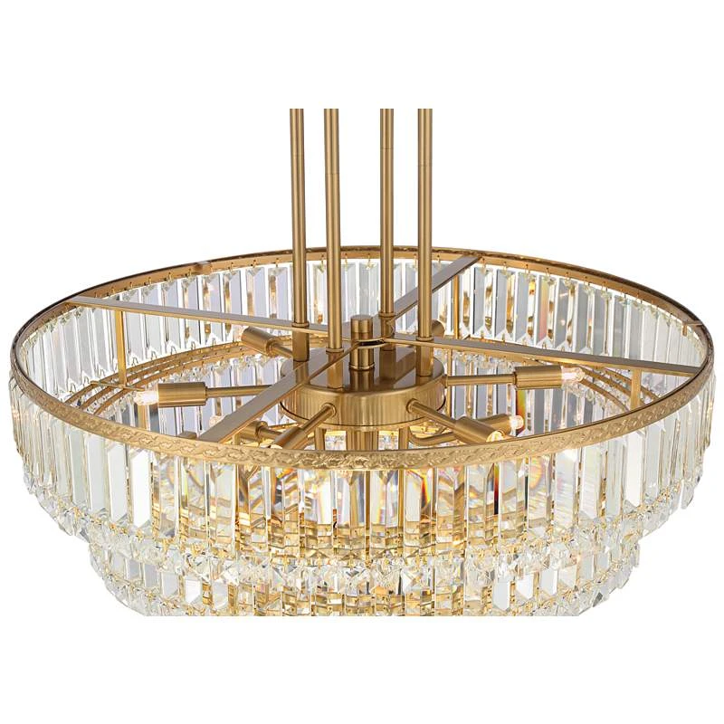 Magnificence 23 3/4" Wide Soft Gold Crystal Pendant Light 4 Magnificence 23 3/4" Wide Soft Gold Crystal Pendant Light - Image 4