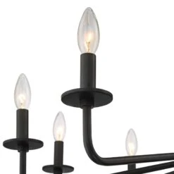 Manfred 36" Wide Black 10-Light Chandelier -Modern Lamp Shop manfred 36 inch wide black 10 light chandelier 91w50views1