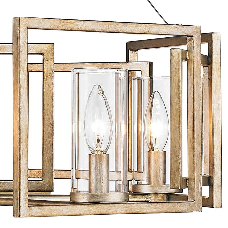 Golden Lighting Marco 24 1/2" Wide White Gold 5-Light Chandelier 3 Golden Lighting Marco 24 1/2" Wide White Gold 5-Light Chandelier - Image 3