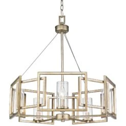 Golden Lighting Marco 24 1/2" Wide White Gold 5-Light Chandelier 7 Golden Lighting Marco 24 1/2" Wide White Gold 5-Light Chandelier -Modern Lamp Shop marco 24 and one half inch wide white gold 5 light chandelier 60k58views2