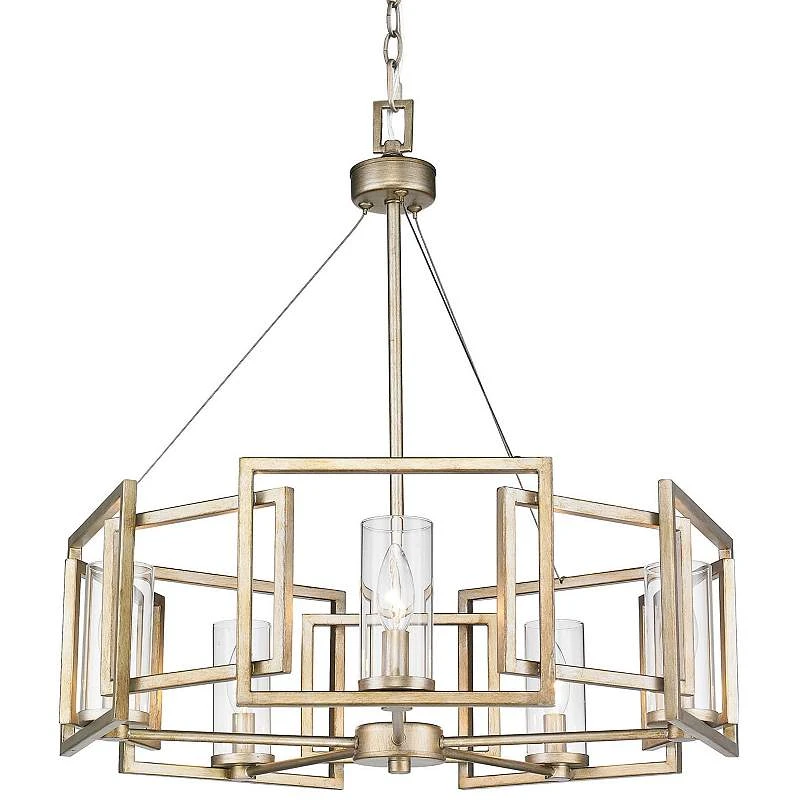 Golden Lighting Marco 24 1/2" Wide White Gold 5-Light Chandelier 4 Golden Lighting Marco 24 1/2" Wide White Gold 5-Light Chandelier - Image 4