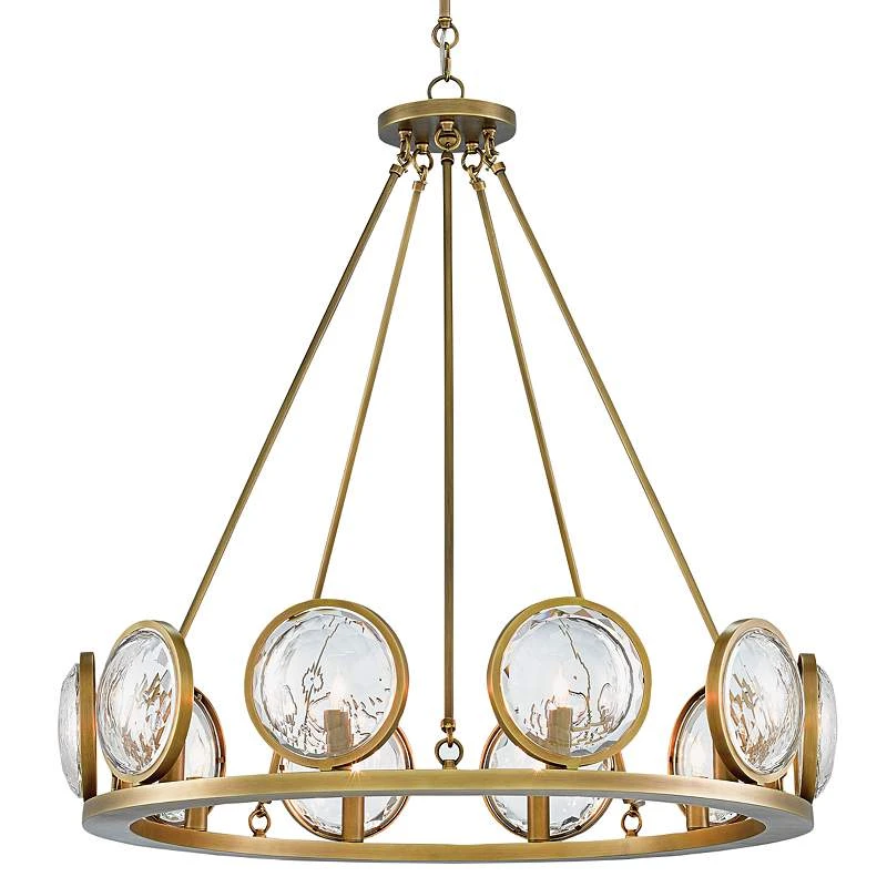 MarjieScope 32"W 10-Light Antique Brass Chandelier 2 MarjieScope 32"W 10-Light Antique Brass Chandelier - Image 2