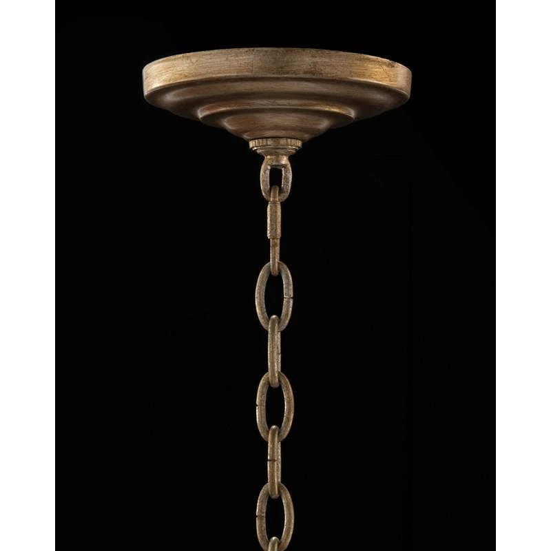 Marquise Crystal 36"W Antique Silver Leaf 6-Light Chandelier 3 Marquise Crystal 36"W Antique Silver Leaf 6-Light Chandelier - Image 3