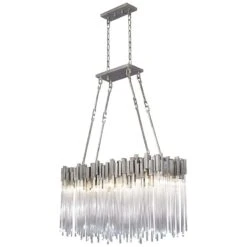 Matrix 36 1/2" Wide Rainy Night Silver 6-Light Island Light Pendant 9 Matrix 36 1/2" Wide Rainy Night Silver 6-Light Island Light Pendant -Modern Lamp Shop matrix 36 and one half inch wide rainy night silver 6 light island light pendant 541e2views2
