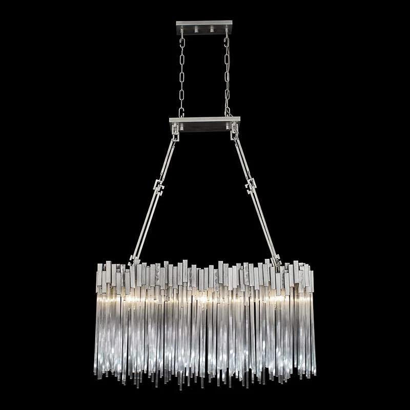 Matrix 36 1/2" Wide Rainy Night Silver 6-Light Island Light Pendant 5 Matrix 36 1/2" Wide Rainy Night Silver 6-Light Island Light Pendant - Image 5