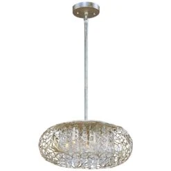 Maxim Arabesque 18" Wide Golden Silver Pendant Light -Modern Lamp Shop maxim arabesque 18 inch wide golden silver pendant light v3353