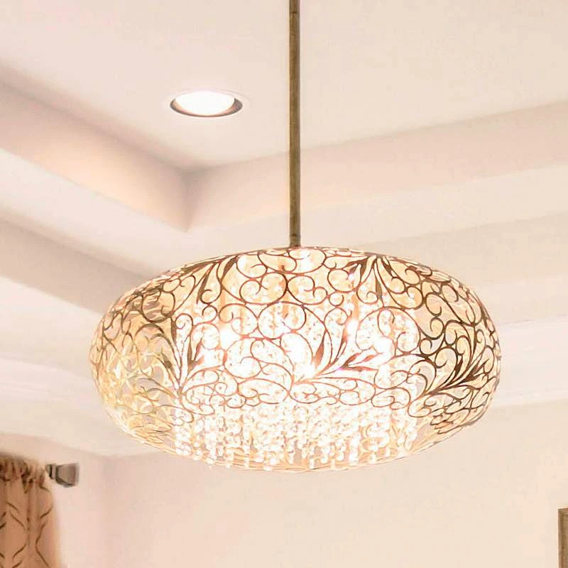 Maxim Arabesque 24" Wide Golden Silver Pendant Light 2 Maxim Arabesque 24" Wide Golden Silver Pendant Light - Image 2