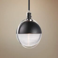 Maxim Axiom 13 3/4" Wide Black And Nickel LED Pendant Light