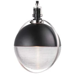 Maxim Axiom 13 3/4" Wide Black And Nickel LED Pendant Light -Modern Lamp Shop maxim axiom 13 and three quarter inch wide black and nickel led pendant light 59j99views1