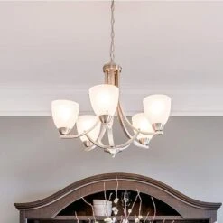 Maxim Axis 24" Wide Satin Nickel Chandelier