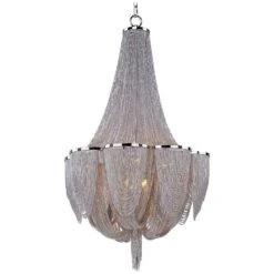 Maxim Chantilly 22" Wide Nickel Jewelry Chain Chandelier 7 Maxim Chantilly 22" Wide Nickel Jewelry Chain Chandelier -Modern Lamp Shop maxim chantilly 22 inch wide nickel jewelry chain chandelier w3845