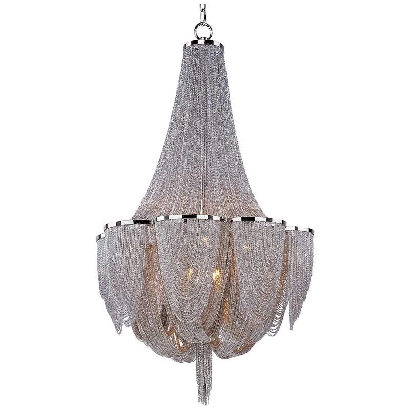 Maxim Chantilly 22" Wide Nickel Jewelry Chain Chandelier 3 Maxim Chantilly 22" Wide Nickel Jewelry Chain Chandelier - Image 3