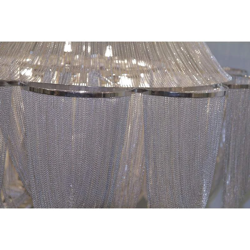 Maxim Chantilly 22" Wide Nickel Jewelry Chain Chandelier 4 Maxim Chantilly 22" Wide Nickel Jewelry Chain Chandelier - Image 4