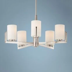 Maxim Dart 26" Wide Satin Nickel 5-Light Chandelier