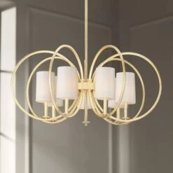 Maxim Meridian 35 1/2" Wide Aged Brass 7-Light Chandelier