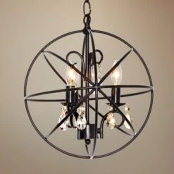 Maxim Orbit 12" Wide 3-Light Oil Rubbed Bronze Mini Pendant