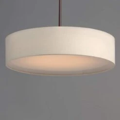 Maxim Prime 16" Wide Oatmeal Linen Shade LED Pendant Light
