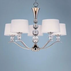 Maxim Rondo Nickel Finish 31" Wide 5-Light Chandelier