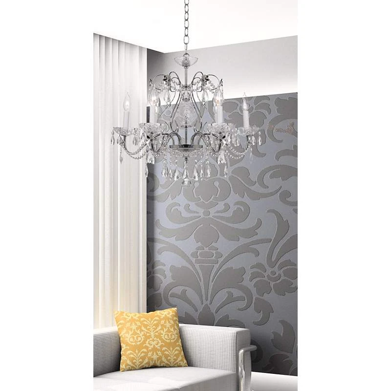 Impact 24" Wide Silver Regal Crystal Chandelier 1 Impact 24" Wide Silver Regal Crystal Chandelier