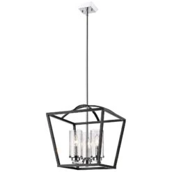 Golden Lighting Mercer 15" Wide Black 3-Light Pendant -Modern Lamp Shop mercer 15 inch wide black 3 light pendant 18h60views2