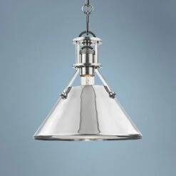 Metal No.2 9 1/2" Wide Polished Nickel Mini Pendant