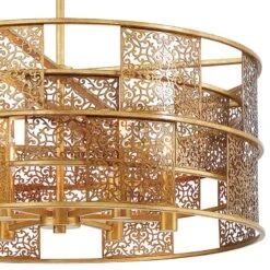 Metropolitan Brynhurst 24"W Autumn Gold Leaf Pendant Light -Modern Lamp Shop metropolitan brynhurst 24 inchw autumn gold leaf pendant light 77m78views1