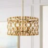 Metropolitan Coronade 22" Wide 6-Light Gold Leaf Pendant Light