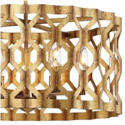 Metropolitan Coronade 22" Wide 6-Light Gold Leaf Pendant Light 5 Metropolitan Coronade 22" Wide 6-Light Gold Leaf Pendant Light -Modern Lamp Shop metropolitan coronade 22 inch wide 6 light gold leaf pendant light 66r56views1