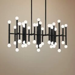 Jonathan Adler Meurice 38"W Patina Bronze Kitchen Island Light Chandelier