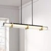 Midnight Gold 40"W Sand Coal And Honey Gold LED Kitchen Island Light