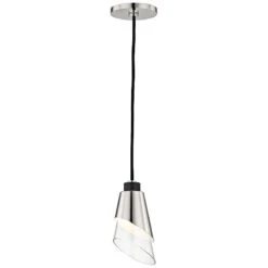 Mitzi Angie 4 3/4" Wide Polished Nickel LED Mini Pendant