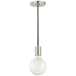 Mitzi Ava 5" Wide Polished Nickel Mini Pendant