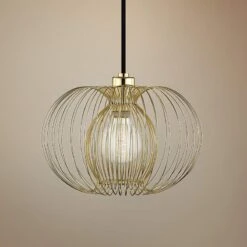 Mitzi Jasmine 12" Wide Polished Brass Mini Pendant